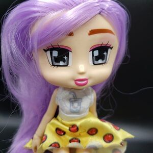 Boxy Girls Everly Fashion Doll Dressed with Shoes Purple Hair Smooshy Mushy